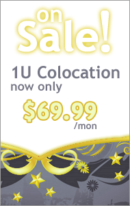 ON SALE: 1U Colocation is now only $69.99/Mon